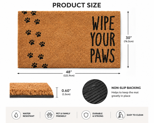 Wipe Your Paws Pet Doormat