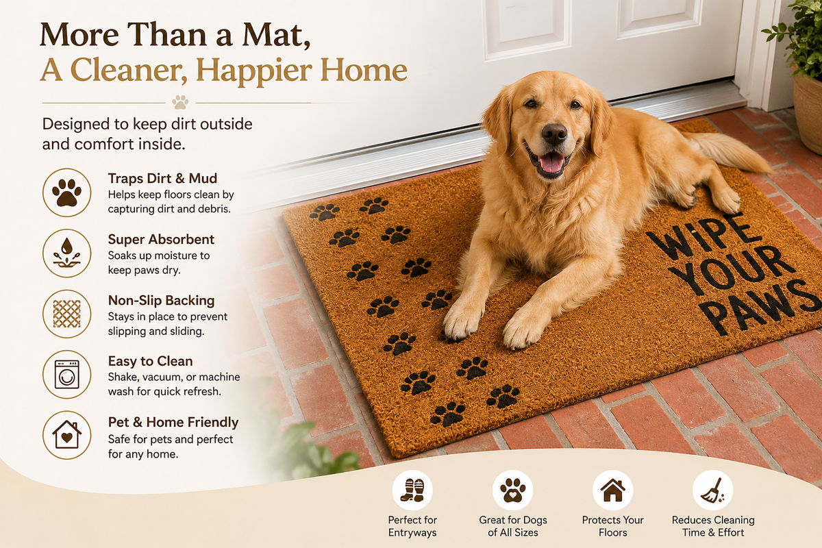 Wipe Your Paws Pet Doormat