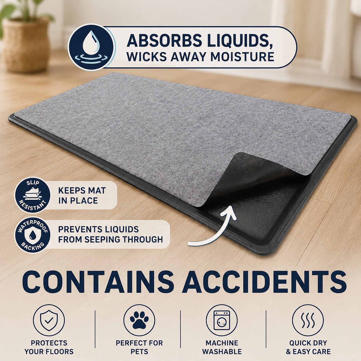 Waterproof Dog Crate Mat Liner